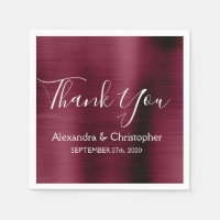 Bourgondische Paarse bruiloft Dank u