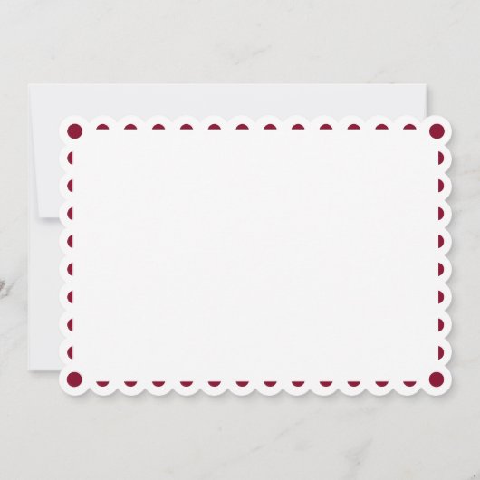 Bourgondische papel picado geschulpte Quinceañera Kaart (Achterkant)