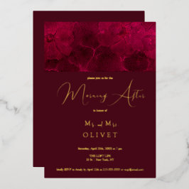 Bourgondische passie 's morgens na folie uitnodiging