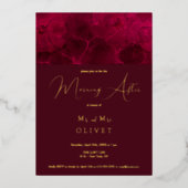 Bourgondische passie 's morgens na folie uitnodiging (Voorkant)