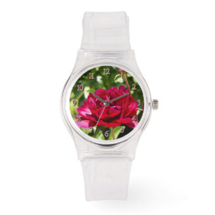 Bourgondische pioen horloge