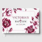 Bourgondische pioenen en drievoudig grensmeisje Do Gastenboek (Voorkant)