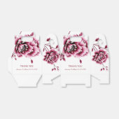 Bourgondische pioenroos bloemen bruiloft bloemen D Bedankdoosjes (Uitgevouwen)