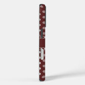 Bourgondische polka stippen Case-Mate iPhone case (Achterkant / Rechts)