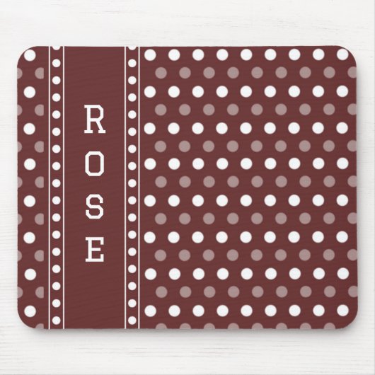 Bourgondische polka stippen muismat (Voorkant)