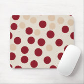 Bourgondische polka stippen muismat (Met muis)