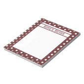 Bourgondische polka stippen notitieblok (Linkerzijde)