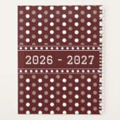 Bourgondische polka stippen planner (Achterkant)