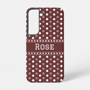 Bourgondische polka stippen samsung galaxy hoesje