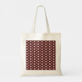 Bourgondische polka stippen tote bag (Achterkant)