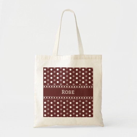 Bourgondische polka stippen tote bag (Voorkant)
