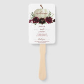 Bourgondische pompoen herfst bruiloft programma fa handwaaier (Voorkant)