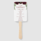 Bourgondische pompoen herfst bruiloft programma fa handwaaier (Achterkant)