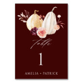 Bourgondische pompoen Herfst herfstbruiloft Kaart (Voorkant)