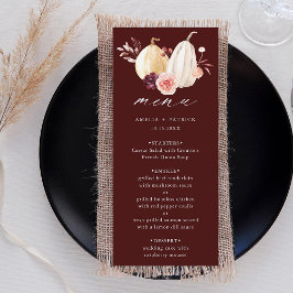 Bourgondische pompoen Herfst herfstbruiloft Menu