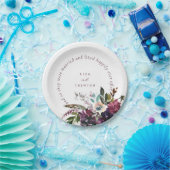 Bourgondische pracht en praal na witte bruiloft papieren bordje (Feest)