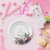 Bourgondische pracht en praal na witte bruiloft papieren bordje (Feest)