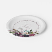 Bourgondische pracht en praal na witte bruiloft papieren bordje (Gekanteld)