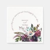 Bourgondische pracht en praal na witte bruiloft servet (Voorkant)