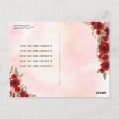 Bourgondische prinses Floral Quinceañera Bewaar de Briefkaart (Achterkant)