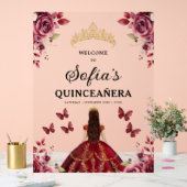 Bourgondische prinses Quinceañera Verjaardag Welko Acryl Bord (Huwelijk)