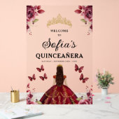Bourgondische prinses Quinceañera Verjaardag Welko Acryl Bord (Huwelijk)