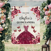 Bourgondische prinses Quinceañera Verjaardag Welko Acryl Bord