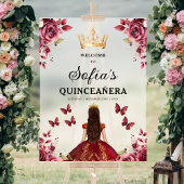Bourgondische prinses Quinceañera Verjaardag Welko Acryl Bord