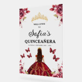 Bourgondische prinses Quinceañera Verjaardag Welko Acryl Bord (Hoek)