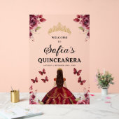 Bourgondische prinses Quinceañera Verjaardag Welko Acryl Bord (Huwelijk)