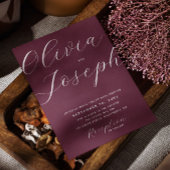 Bourgondische pruimenbruiloft | Romantische chique Kaart