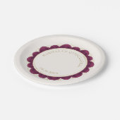 Bourgondische Quinceanera Papieren Bordje (Gekanteld)