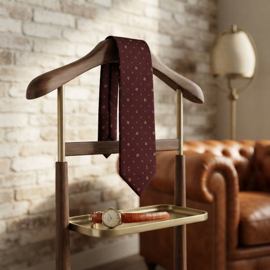Bourgondische Renaissance Micro Jacquard Stropdas