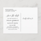 Bourgondische robuuste script koppel foto save the aankondigingskaart (Achterkant)