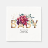 Bourgondische rode bloemen en gouden typografie