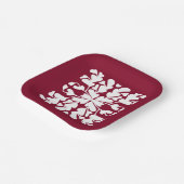 Bourgondische rode deco papieren bordje (Gebogen)