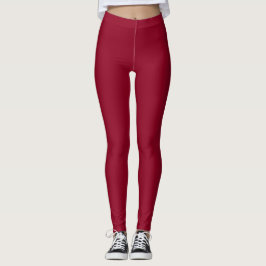 Bourgondische rode effen effen effen kleur Legging