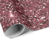 Bourgondische rode glitter cadeaupapier (Rol Hoek)
