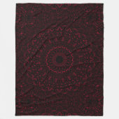 Bourgondische rode mandala met ornamentele symmetr fleece deken (Voorkant)