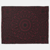 Bourgondische rode mandala met ornamentele symmetr fleece deken (Voorkant (Horizontaal))