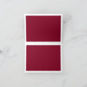 Bourgondische rode Mexicaanse papel picado QUINCEA Bedankkaart (Binnen)