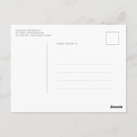 Bourgondische rode pioen gouden verjaardag dank u briefkaart (Achterkant)