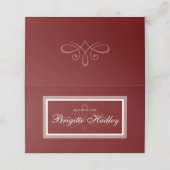 Bourgondische rode plaatskaart plaatskaartje (Buitenkant ongevouwen)