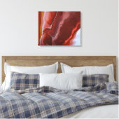 Bourgondische rode roest wervelt vloeibaar marmer canvas afdruk (Insitu (Slaapkamer))