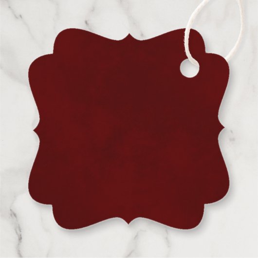 Bourgondische rode rozen Elegante bruiloft dank u Bedankjes Labels (Achterkant)