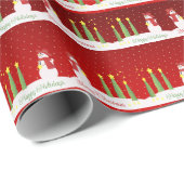 Bourgondische rode sneeuwpop cadeaupapier (Rol Hoek)