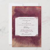 Bourgondische rode wijn rustieke  wijngaard bruilo kaart (Voorkant)