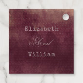 Bourgondische rode wijn Waterverf Herfst herfstbru Bedankjes Labels (Achterkant)