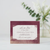 Bourgondische rode wijn Waterverf Herfst herfstbru Save The Date (Staand voorkant)