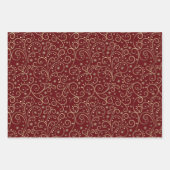 Bourgondische rollen inpakpapier vel (Voorkant 2)